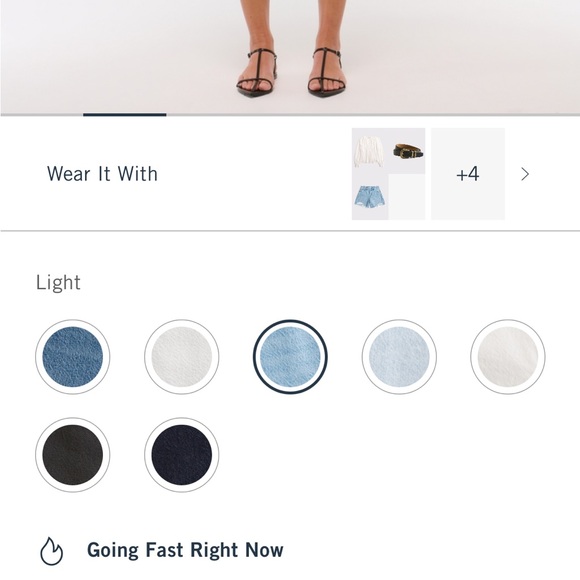 Abercrombie & Fitch Light Blue Distressed High-Rise Jean Shorts - Picture 8 of 8